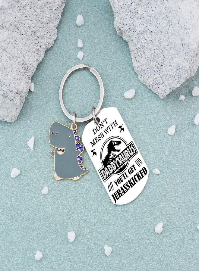 AOBIURV Fathers Day Keychain Gifts From Daughter Son Funny Dad Keychian Birthday Gifts for Husband New Dad Men Birthday Christmas Day Keyring - Image 2